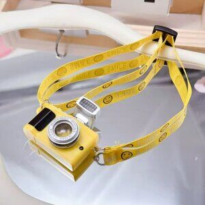 Labubu clicking and flashing camera